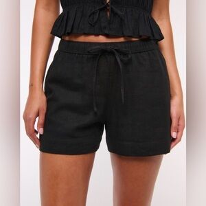 NWT 🏷️ Abercrombie Mid Rise Linen Pull On Short